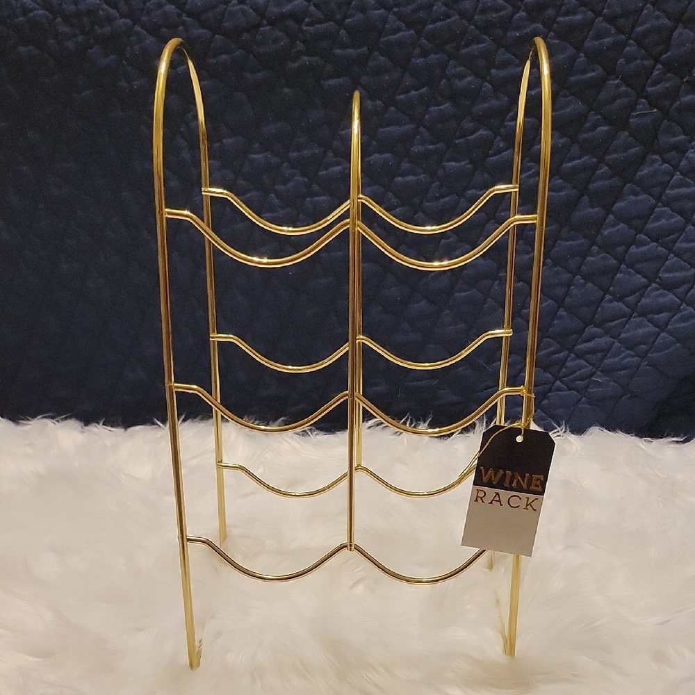 Gold Metal Wine Rack